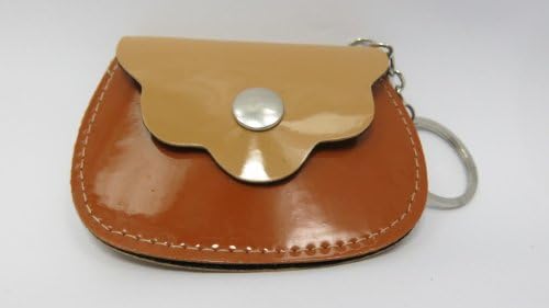 Key Chain Purse for Coin - Ecru & Beige