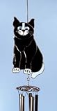 Large Black & White Cat-Lg Wind Chimes