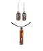 Pendant and Earrings Set - XS-14 - Genuine Handmade Dichroic Glass ~ All Findings and Earring wires are made of .925 Sterling Silver