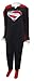Superman / SuperGirl Black Onesie Footie Pajama with Cape for men