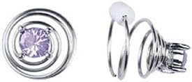 EarZings - Panache Violet - Fashion Earrings for Teens and Tweens Clip With No Pain Thanks to a Patented Coil Design