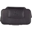 HTC OEM Matte Leather Horizontal Pouch, Black with Velveteen Lining, Leather-Wrapped Fixed Belt Clip, Magnet Clouser for HTC Touch Pro, Diamond, Fuze, Shadow 2, Dash, Wing