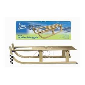 White Out - High Quality Fold Up Wooden Toboggan / Sleigh / Sled