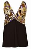 Review   / Longitude® Masquerade Plus Size Twist Empire Swimdress Swimsuit - Plus Size Swimwear Plus Size Swimsuits