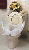 Bath safe lock on toilet seat w/ arms BB