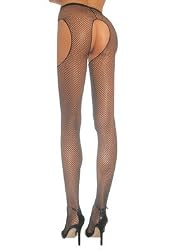 Valentine's Day Fishnet Garter Belt Suspender Nylon Stocking with Crotchless