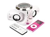 Ipod MP3 digital mini portable speaker / memory card slot - black white - white