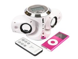 Childrens Toyshop  Electronics : Ipod MP3 digital mini portable speaker / memory card slot - black white - white