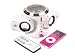 Ipod MP3 digital mini portable speaker / memory card slot - black white - white