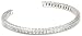 Silver Square Cubic Zirconia Tennis Torque Bangle