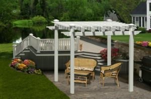 Mayne VA64998 Portland Pergola, White