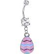 Striped Easter Egg Belly Ring