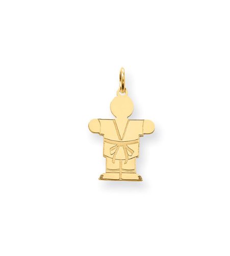 24k Gold Plated Martial Arts Uniform Charm Pendant