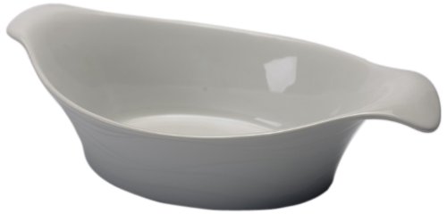 Housewares International Porcelain Dream Serveware Collection 13.5-Inch Oblong Deep Dish Roaster and Serving Dish with Curved