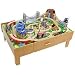 Imaginarium Classic Train Table with Roundhouse Wooden Train Set