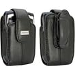 Blackberry Pitch Black Leather Vertical Pouch With Belt Clip For 8700, 8800 Series