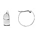 Sterling Silver 20mm Round Tapered Hidden Clickit Hoop Earrings