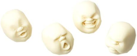 Generic 4pcs/set Vent Human Face Ball Anti-stress Ball of Japanese Design Cao Maru Caomaru White Funny Decompression Toy Gift by TrustWorthy