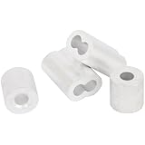 Forney 61039 Wire Rope Stops and Ferrules, Aluminum Cable Sleeves, 1/4-Inch, 2-Stops, 2-Ferrules