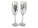 Artisanstreet's Bride & Groom Toasting Glasses. Set of 2 for the Jewish Couple. Hand Painted, Signed