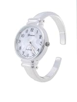 Geneva Platinum Round Face Polished Cuff