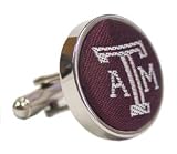 Texas A&M Cufflinks - Texas A&M University Maroon Cufflinks with TAM Logo