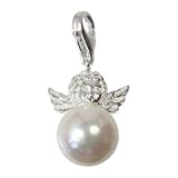 charms SilberDream 925 Sterling Silber Charm Engel Perle weiß Anhänger für Armband Kette Ohrring FC243W