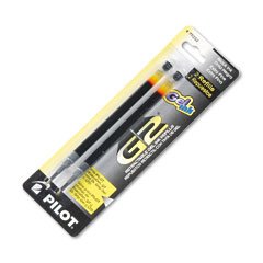 Pilot G2 Gel Ink Refill, 2-pack for Rolling Ball Pen, Extra Fine Point, Black (77232)