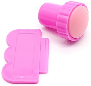 WellGoal Rose Red Nail Art Stamper Scraper Tool Set