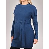 A Pea in the Pod Collection: Long Sleeve Belted Maternity Sweater