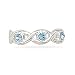 3 Light Blue Crystal Swirl Toe Ring