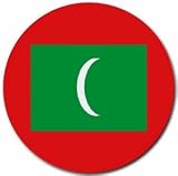 Maldives Flag Round Mouse Pad