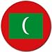 Maldives Flag Round Mouse Pad
