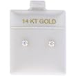 14KT Gold 4mm CUBIC ZIRCONIA Stud Earrings