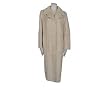Dennis Basso Petite Faux Suede & Faux Fur Lined Full Length Coat Small Cream