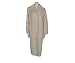 Dennis Basso Petite Faux Suede & Faux Fur Lined Full Length Coat Small Cream