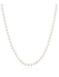 14k Gold with 6.5-7mm Akoya Cultured Pearl Necklace