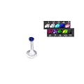 Piercing Labret Bioflex Cristal Clos 2mm Noir (11)