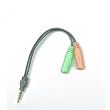 Adapter PC-Headset 2-mal 3,5-mm-Buchse an 4-poliger Stecker