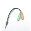 Adapter PC-Headset 2-mal 3,5-mm-Stecker an 4-poliger Kupplung