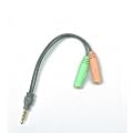 Adapter PC-Headset 2-mal 3,5-mm-Stecker an 4-poliger Kupplung