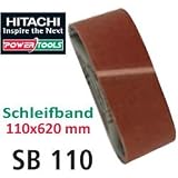 Hitachi Schleifband 110x620mm K120 Schleifpapier [passend für Hitachi SB 110 Bandschleifer]