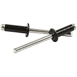 Allstar ALL18128 Black 1/4" to 3/8" Grip Range Small Head Rivet with Aluminum Mandrel, (Pack of 250)