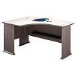 Left L-Bow Desk In Pewter Finish By Bush Furniture