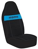 Front High Back Car Truck SUV Bucket Seat Cover - MOMO Italy Style #2 Black/Blue