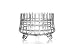 8D Clear Crystal Footed Bowl - Metropolis Collection