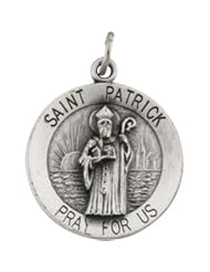 St Patrick Sterling Silver Necklace With Chain 18.00 MM
