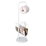 Toilet Paper Rack w/ Magazine Holder - (White)