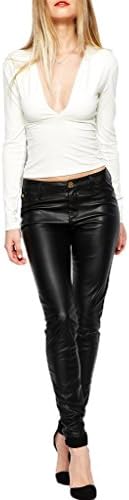 Womens Sexy Deep V-neck Low Cut Sheath Long Sleeve T Shirt Top Tee L White