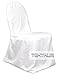 Tektrum Polyester Banquet Wedding Chair Cover (1, White)